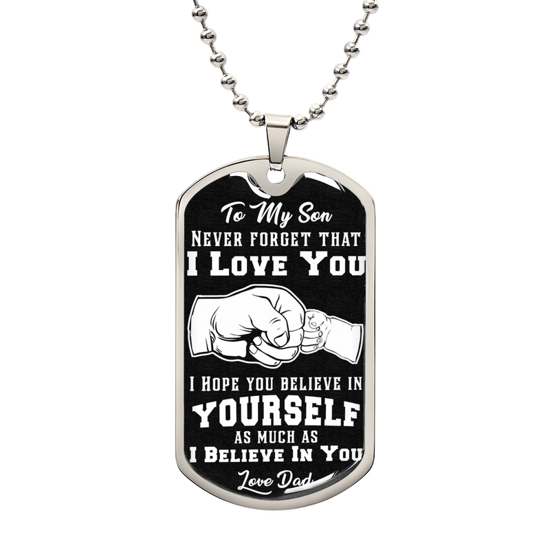 Believe In Yourself - Dog Tag Necklace