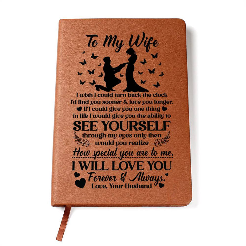 To My Wife Sooner – Leather Journal